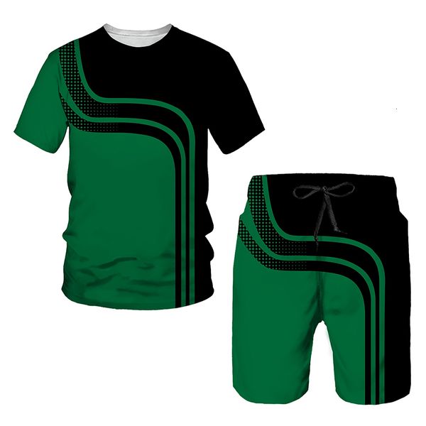 Men's Tracksuits Summer Tracksuit para homens Esportes casuais Conjunto de cores esportivas de terno de terno de terno de terno de terno