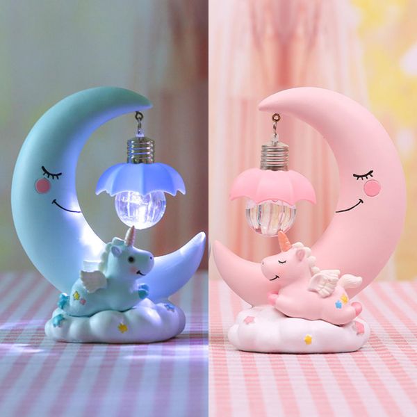 Lâmpadas Sombras Unicorn Star Night Light Childra