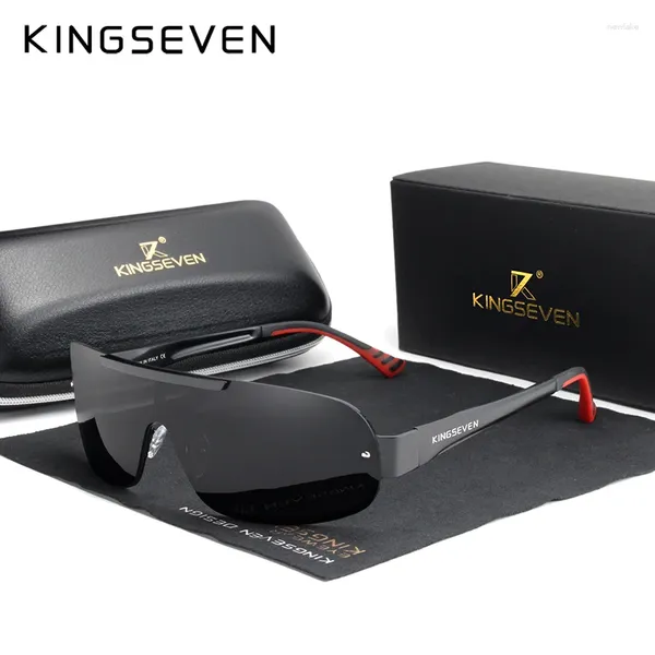 Солнцезащитные очки Kingseven Design Aluminum Men Men Brand HD Поляризованные мужские солнцезащитные очки интегрированные очки