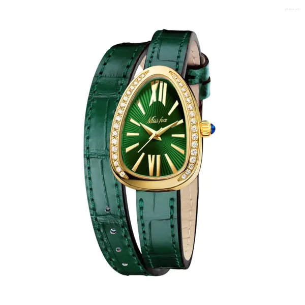 Armbanduhren Uhr Damen Exquisite Retro Ins Kleine Schlangenkopf Umwickelter Gürtel Design Premium Quarz Lady Uhr Reloj Para Mujer