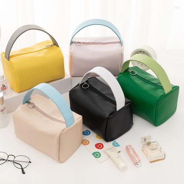 Bolsas de cosméticos bolsa portátil para mulheres maquiagem coreana armazenamento de beleza à prova d'água de higiene pessoal de viagem