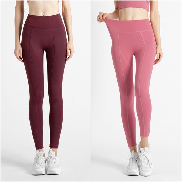 LU LU LEMONS Outfit Mulheres Yoga Correndo Leggings Justas Calça Exercício Adulto Meias de Cintura Alta Fiess Wear Meninas Elásticas Skinny Academia Respirável Spor