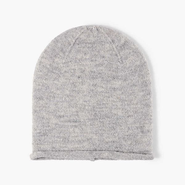 Gorro crânio bonés outono e inverno moda quente e engrossado chapéu de malha boné empilhado placa de luz chapéu frio feminino versátil proteção de orelha chapéu de lã