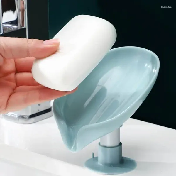 Küche Aufbewahrungsseifehalter Blattform Tablett Badezimmer Duschablassschüsselbehälter für Accessoires