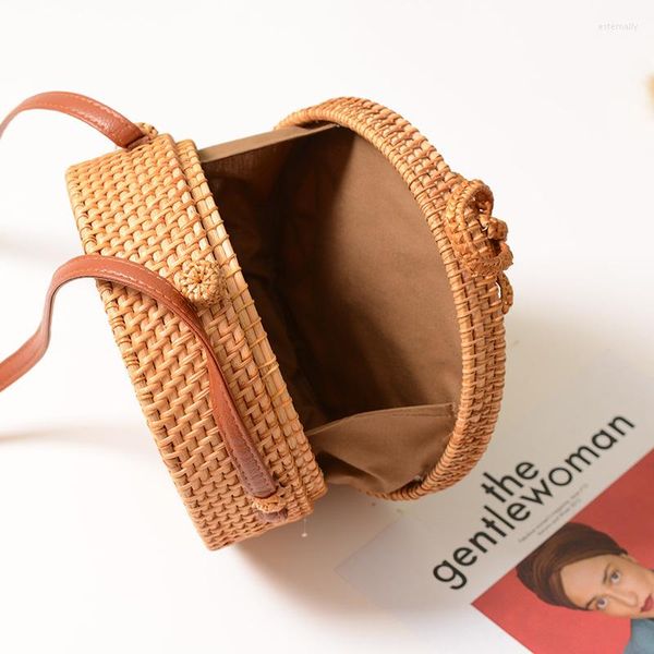 Aufbewahrungsbeutel Necessaire Bag Urban Simple Rattan Ins Women's Cosmetic Handmade Baskets Plain 18 8PU Po Artifact