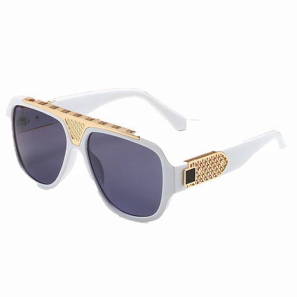 Luxus-Designer-Modebrillen-Sonnenbrillen für Frauen, fortschrittliche Textur, 18 Karat Lasergravur, T-förmiger Strahl, aushöhlen, geschnitzte Schläfen, Dekoration, PC-Rahmen, UV400