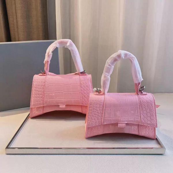 Borse firmate di alta qualità Borse da donna di lusso a tracolla Borsa a tracolla di grande capacità Borsa a coccodrillo modello donna nera e rosa Versatile classica buona bella 23