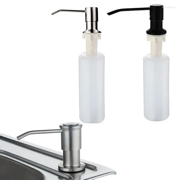 Dispenser di sapone liquido Pompe per lavello da cucina Dispenser per lozioni per le mani con testa in acciaio inossidabile con accessori per bottiglie per tubi flessibili