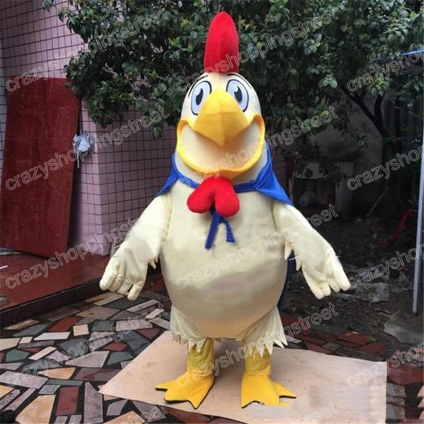 Natal grande galo mascote traje de alta qualidade personagem dos desenhos animados roupas halloween carnaval vestido ternos adulto tamanho festa de aniversário ao ar livre outfit