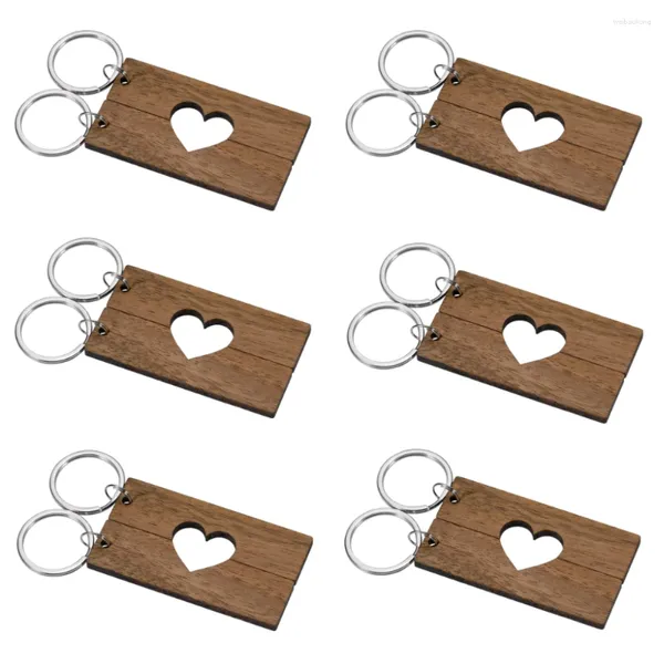 Hundemarke, 10 Stück, Holz-Paar-Schlüsselanhänger, blanko, DIY-Herz-Schlüsselanhänger, individuelles Produkt, Valentinstagsgeschenk für Freundin, Schlüsselanhänger