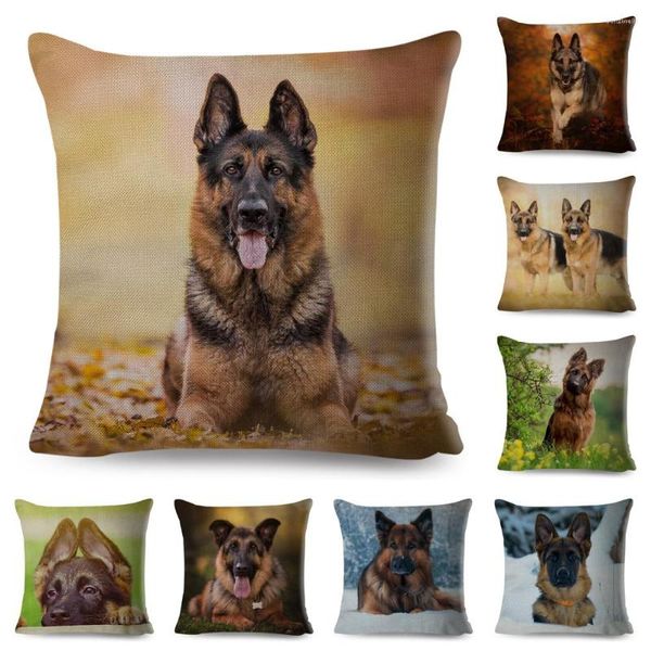 Kissen Dekorative Haustier Hund Tier Fall Deutscher Schäferhund Abdeckung Für Sofa Home Kinderzimmer Auto Polyester Kissenbezug 45 45 cm