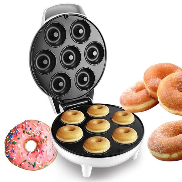 FreeShipping 750W DIY Donut Maker Donut Machine Party Sobremesa Bakeware Assadeira Elétrica Antiaderente Dupla Face Aquecimento 220V Mgvem