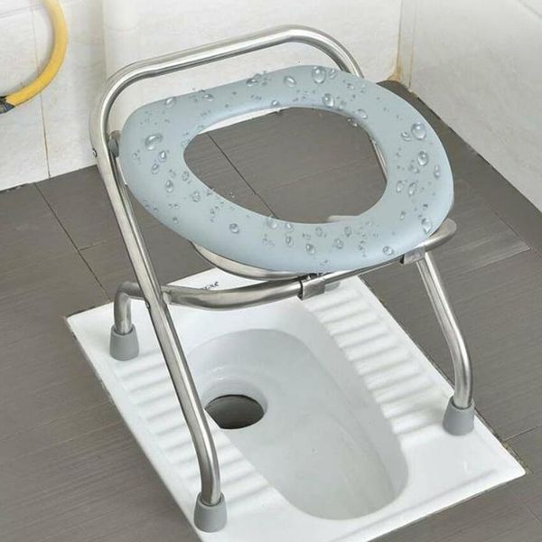 Altri accessori per la toilette da bagno Sedile pieghevole Vasino portatile Comodo comò per donne incinte Sgabello The Elder Squat 230411