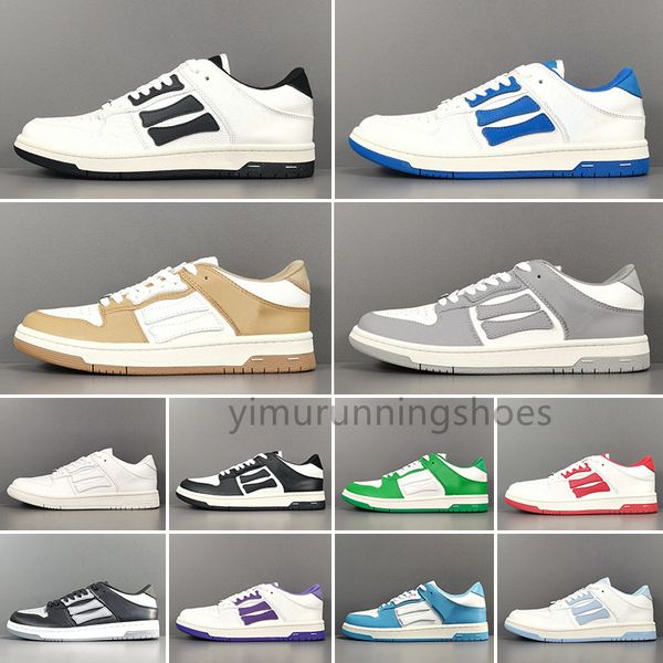 Skel Top Low Man Sneakers Mulheres Menina Moda Tênis Tênis Bone Sapso Esportivo ao ar livre Treinadores vermelhos pretos brancos Tamanho 36-45 Y66