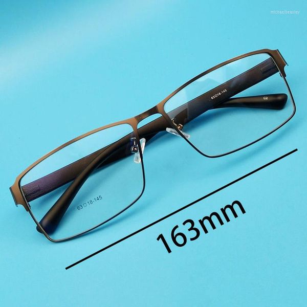 Occhiali da sole Vazrobe163mm Occhiali miopia oversize Occhiali da vista maschili Montatura da uomo Faccia grande Anti luce blu 0 -100 150 200 250 300 Occhiali larghi