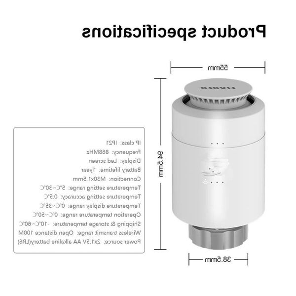 Controlador de válvula de temperatura inteligente wi-fi, tela LED precisa, função de sensor automático, conjunto de proteção para crianças mtiww