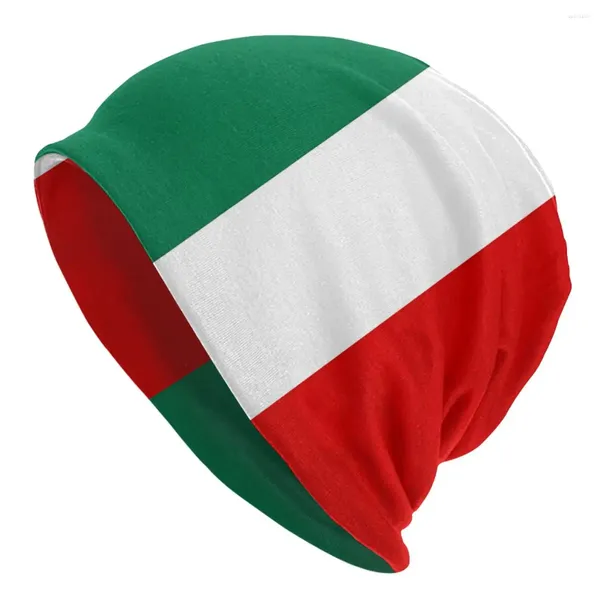 Berets Bandeira da Itália Homens Mulheres Finas Gorros Ciclismo Ski Cap Skullies Bonnet Chapéu
