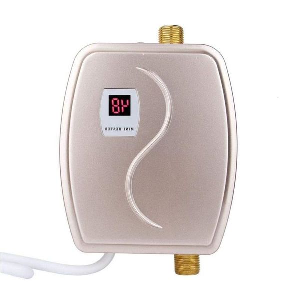 FreeShipping 3800W Warmwasserbereiter Badezimmer Küche Instant elektrische Warmwasserbereiter Wasserhahn Temperatur LCD-Display Wasserhahn Dusche Tankles Bvjsr