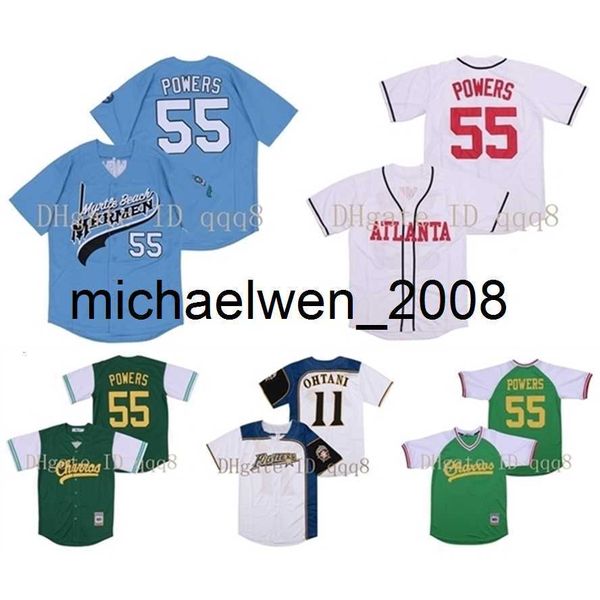 55 Kenny Powers Jersey Hokkaido Nippon-Ham Fighters 11 Shohei Ohtani Eastbound and Down Charros Movie Baseball Jersey 100 % genäht