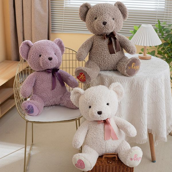 23-50cm Simpatico orsacchiotto di peluche Giocattoli morbidi di peluche Vestire orsi bruni Bambola per ragazze Bambini Regali di compleanno a sorpresa