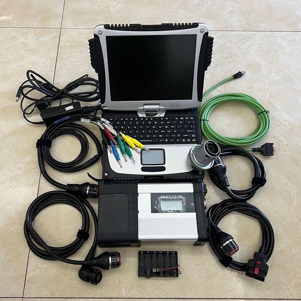 V12.2023 So//ft-ware Lastest per strumenti MB Star C5 Sd 5 Cavi e interfaccia per strumenti di diagnosi in HDD da 320 GB Laptop usato CF19 4G 3in1 per auto e camion Mercedes