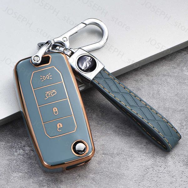 Portachiavi TPU Car Remote Key Case Cover per Jeep Cherokee Renegade Grand per Dodge Ram Charger 1500 Challenger Chrysler 300C Jour Keychain J230413