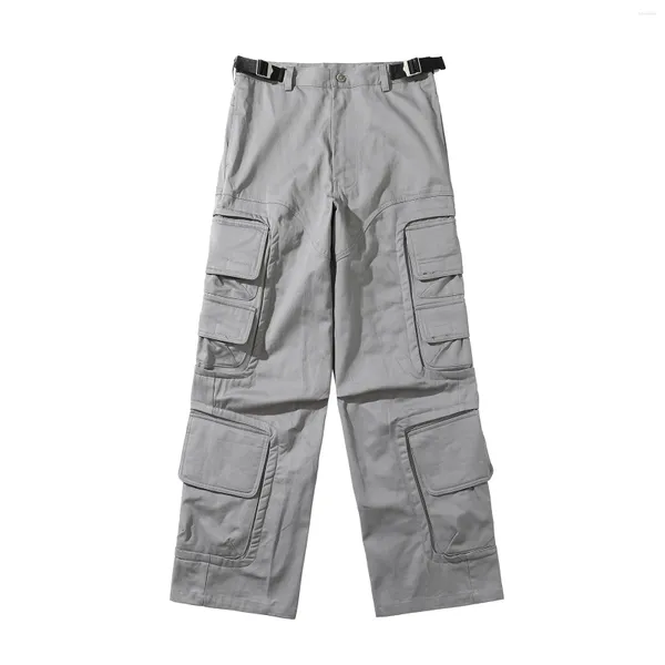 Herrenhosen Y2K Multi-Techet Pantalones Hombre Baggy Fracht für Männer und Frauen Streetwear Schwarz grau insgesamt übergroße Freizeithosen