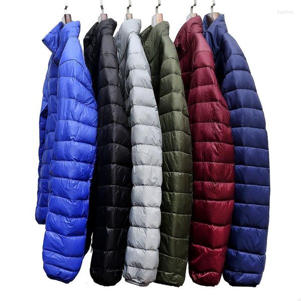 Мужская вниз 2023 зимняя модная бренда утиная куртка мужская легкая уличная одежда для перьев Корейская бархатная упаковка теплая одежда