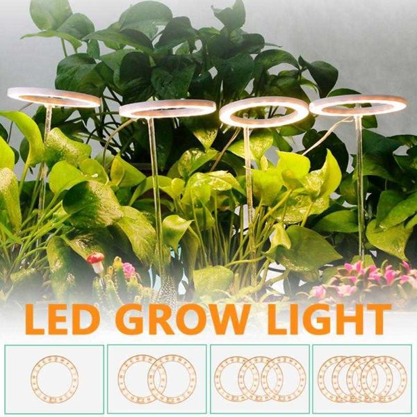 Grow Lights Luci LED Anello Grow Light DC5V USB Spettro completo Phytolamp Lampade crescenti Illuminazione Piante domestiche Piantine Crescita Fiore Indoor P230413