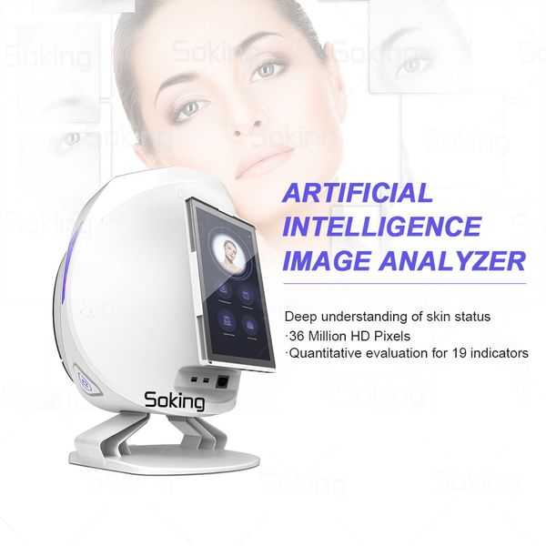 Analizzatore professionale avanzato della pelle Scanner facciale artificiale Fotocamera per il viso Analisi della pelle Macchina Aisia 3D Scanner per rilevatore di pelle facciale con schermo da 15,6 pollici