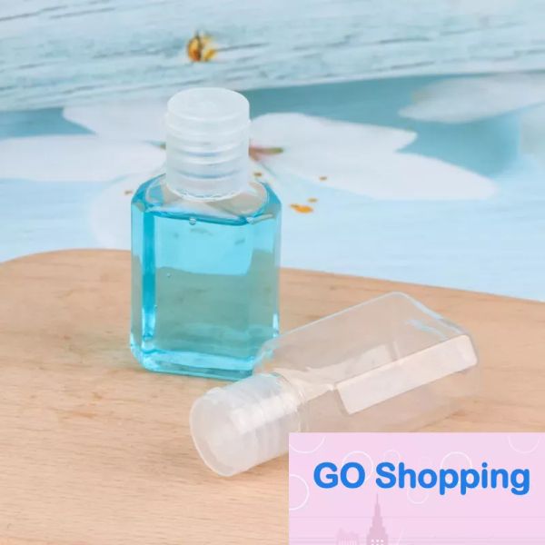 Kozmetik özü için üst kapak kare şişeleri ile en kaliteli 30ml el dezenfektan plastik şişe