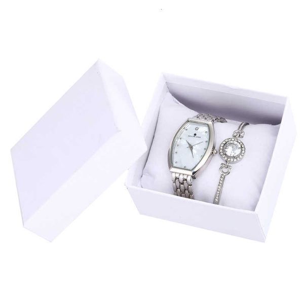 Orologio da donna con bracciale al quarzo, set da due pezzi, moda casual, versatile, con confezione regalo. Orologio