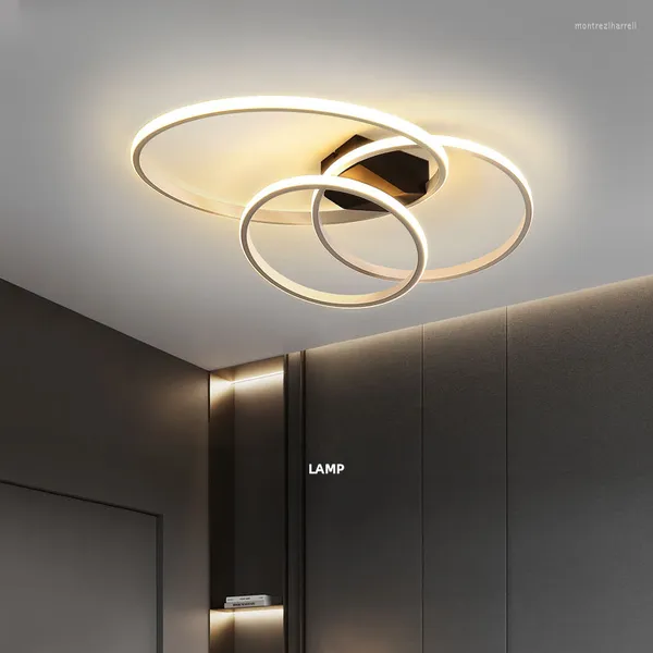 Plafoniere Camera da letto minimalista Celing per soggiorno Illuminazione per interni Apparecchio a goccia Verniciato oro bianco Montaggio su superficie