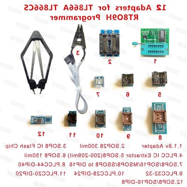 Бесплатная доставка 18 В SOP28 SOP8 PLCC44 32 28 20 IC Extractor 12 адаптеров для программаторов Разъемы для TL866CS TL866A EZP2010 RT809F RT809H Progr Tfgt