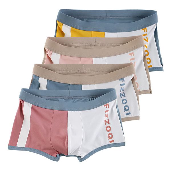 Mutande 4 pezzi / kit intimo boxer uomo mutande di cotone uomo cazzo intimo uomo calecons homme calecon mutandine uomo con marsupio boxer 230413