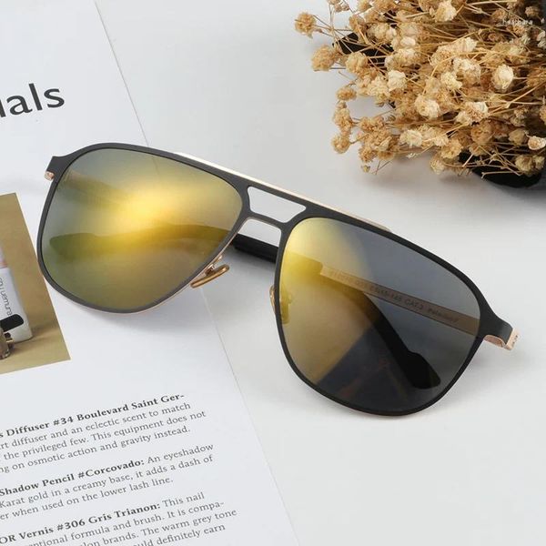 Солнцезащитные очки ZENOTTIC 2023, винтажные алюминиевые поляризационные солнцезащитные очки-пилоты, мужские солнцезащитные очки для вождения UV400, антибликовые линзы