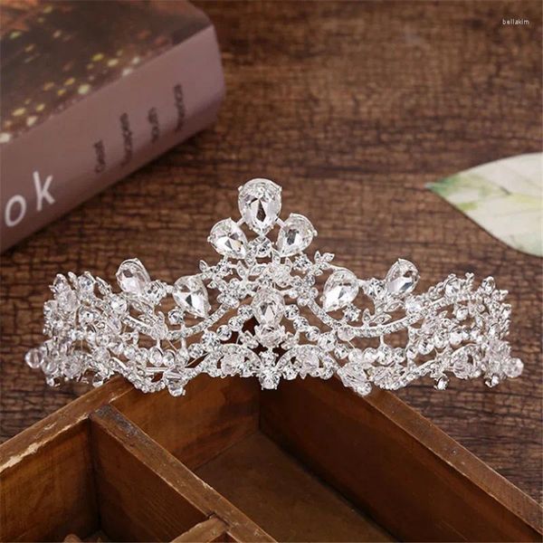 Grampos de cabelo luxo brilhante strass cristal tiaras nupcial coroa bandana feminino floral acessórios casamento noiva moda jóias