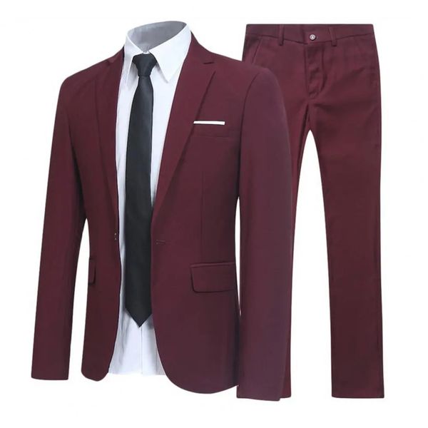 Abiti da uomo Blazer Abito da uomo in due pezzi Abito da lavoro Professionale Piccolo West Decorazione Corpo Formale Elegante Bottoni Tasche Blazer Abito da sposa 231113