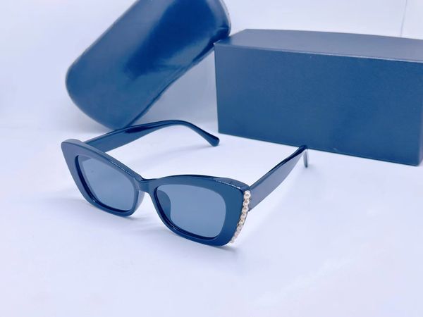 Модные дизайнерские солнцезащитные очки Pearl Frame Goggle Beach Солнцезащитные очки для мужчин и женщин Очки 6 цветов Высокое качество Brand New 2023 Женские солнцезащитные очки 5481-H C.1255 / S6