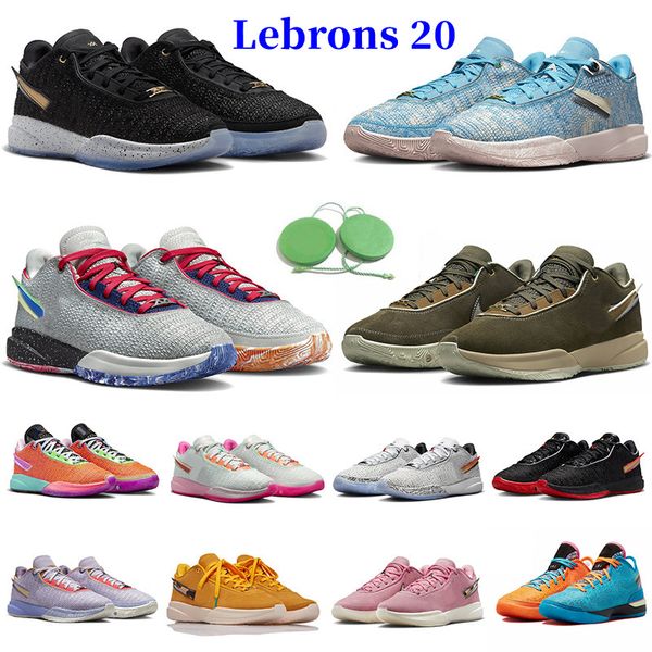 Lebrons 20 XX Basketballschuhe Trainer LBJ All Star The Debut Violet Frost Summit White Metallic Pewter Time Machine Oreo Trinity Man Trainner Outdoor Sneakers Schuh