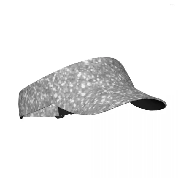 Berets Sports Sun Cap Viseira Ajustável Proteção UV Top Vazio Tênis Golf Running Sunscreen Hat Silver Glitters