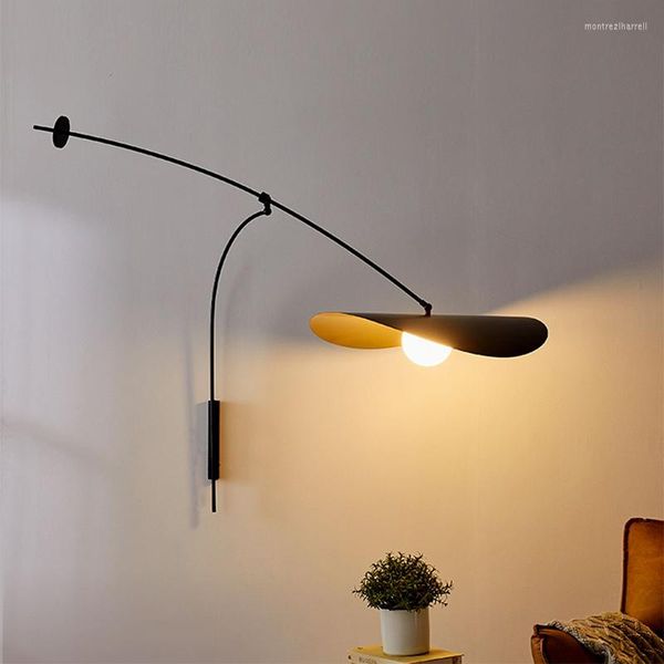 Wandlampen Nordic Long Arm Lampe Kreative verstellbare LED-Leuchten Wohnzimmer Dekor Lampenschirm Schlafzimmer Nacht Leselicht Lounge