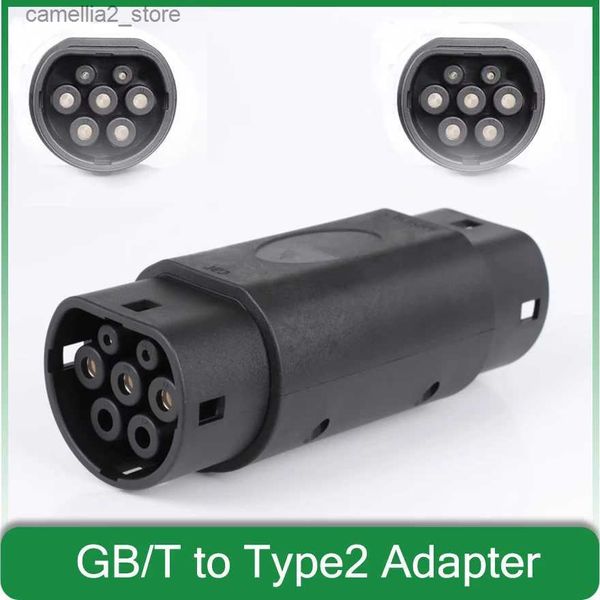 Acessórios para veículos elétricos GB / T para tipo 2 CCS2 Acessórios para carros elétricos veículo elétrico chinês 32A carregador monofásico trifásico Conector do adaptador de carregamento EV Q231113