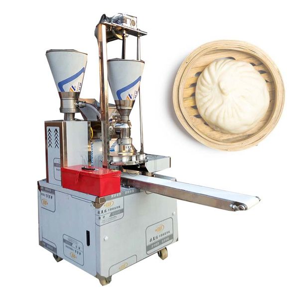 220V 110V Machine de pães de pelúcia no vapor automático Machine chinesa Momo enchendo a máquina de fabricação de pão de sopa