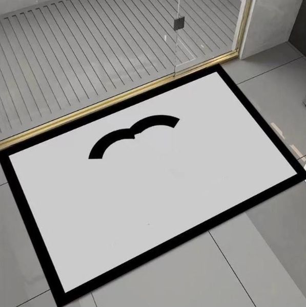 Tappeti di design Colore nero Decorativo per la casa Zerbino per porta d'ingresso Zerbino per ingresso Tappetino da bagno in poliestere casual in gomma antiscivolo