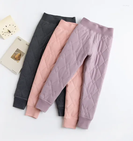 Pantaloni Pantaloni invernali Pantaloni per bambini Bambini Studenti Vestiti 3-11 anni 110-170 Solido Ragazzo Ragazza Ispessimento Biancheria intima calda