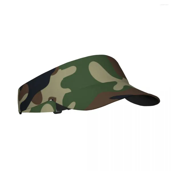 Berretti Cappello da sole estivo Visiera regolabile Protezione UV Top Camouflage vuoto Protezione solare sportiva verde