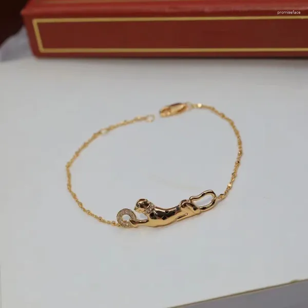 Bracciale Donia Gioielli Bracciale animale di lusso con zirconi micro-intarsiati in acciaio al titanio e moda europea e americana