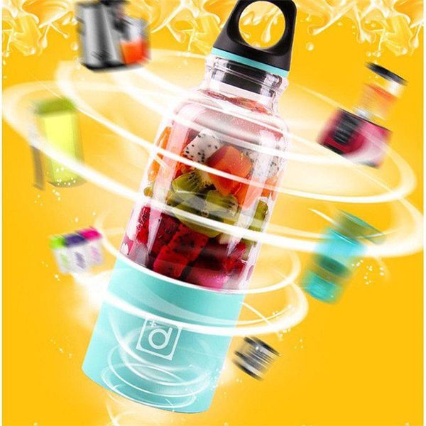 Freeshipping 500ML Mini Portátil Elétrico Espremedor de Frutas Liquidificador USB Recarregável Smoothie Maker Máquina Esportes Garrafa Juicing Cup Ructl