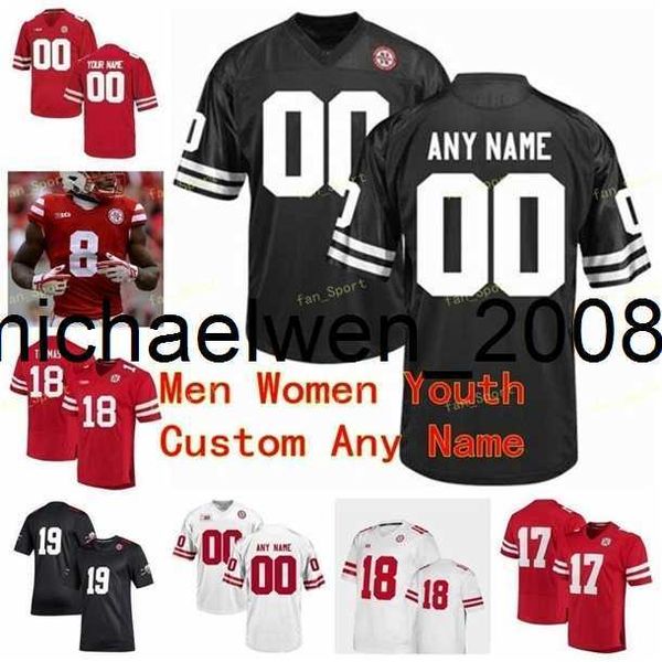 Mich28 kbshopNCAA College Jerseys Nebraska Cornhuskers 37 Wyatt Mazour 38 Brody Belt 43 Connor Ruth 24 Cooper Jewett 86 Jack Stoll Futebol personalizado